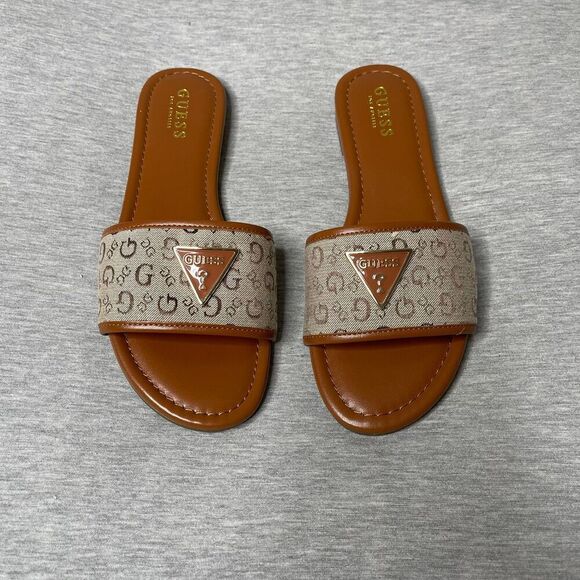 GUESS Women’s Signature Logo Slip-On Slide Sandals - Picture 4 of 11